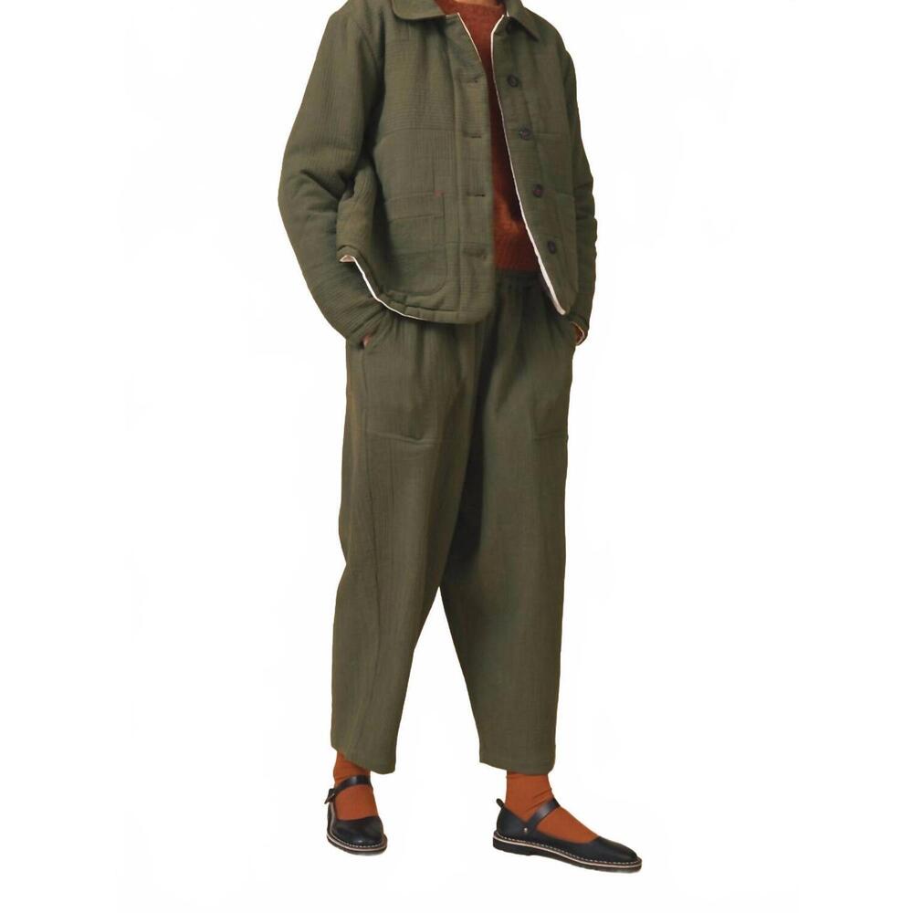 NEW SIDELINE billy loose fit trousers in olive